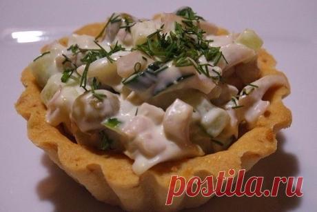 Тарталетки с салатом «Оливье» | Самые вкусные кулинарные рецепты