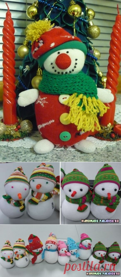 Снеговик от Ирины Широковой и с рукодельного сайта Handmade-Paradise.ru