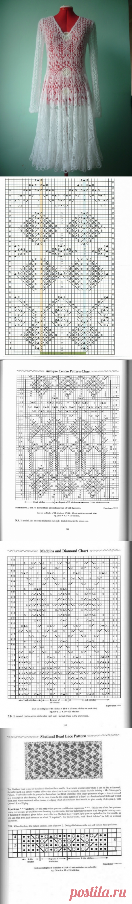 Белое платье из мохера спицами схемы. Ажурное платье из мохера спицами | Вязание для всей семьи