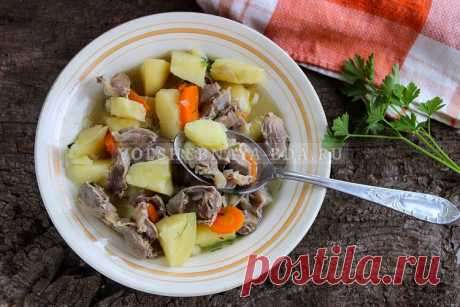 Куриные желудочки, тушенные с картошкой | Волшебная Eда.ру