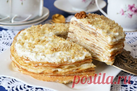20 несложных блинных тортов, с которыми справится любая хозяйка — MOJAKUHNJA.ru