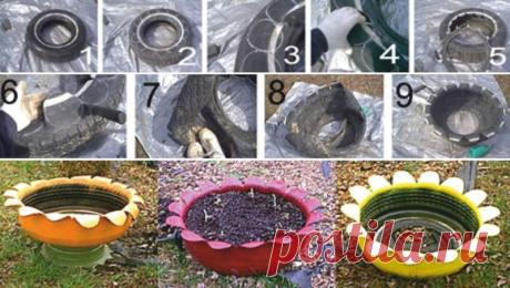 То, что сделал этот мужчина со старой покрышкой, достойно восхищения! | Красивый Дом и Сад