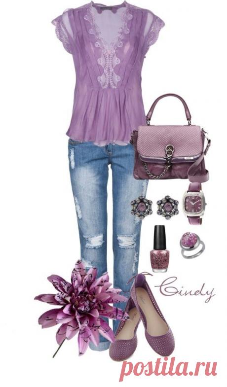 Нежно и женственно смотрится данный образ несмотря на то , что все просто и мило