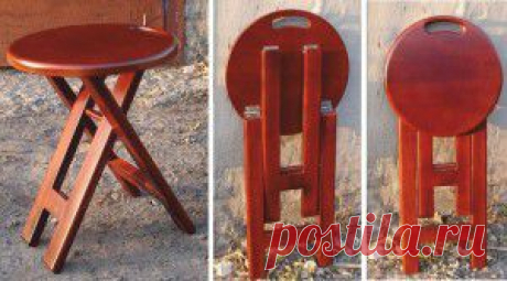 Оригинальный складной табурет своими руками