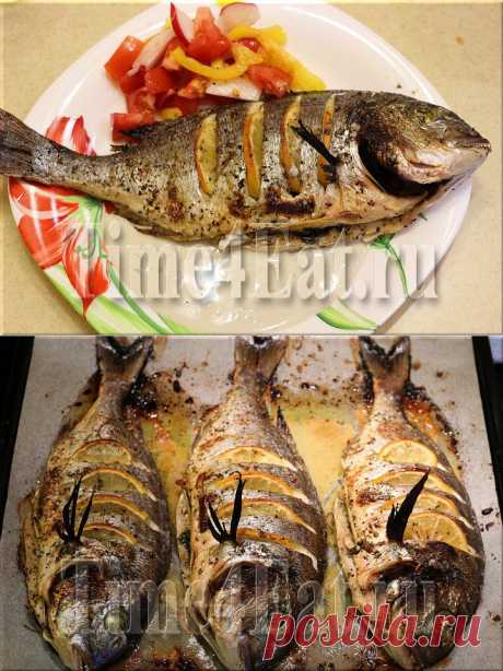 Дорада запеченная с травами и чесноком | Пора перекусить!