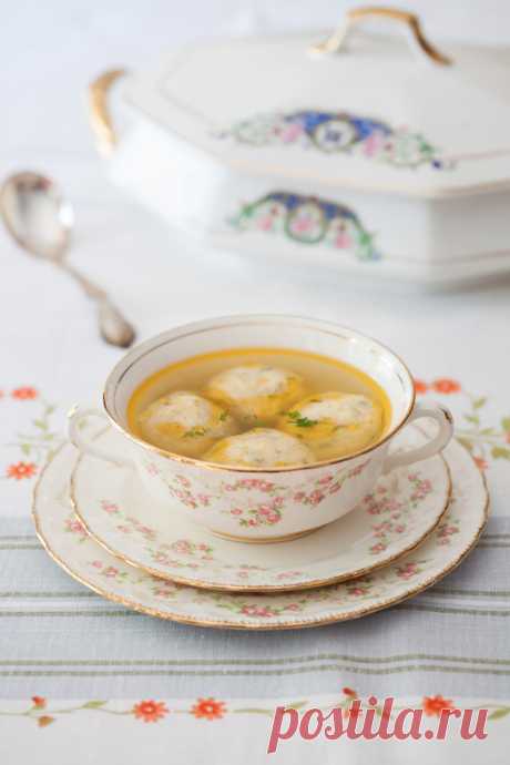 Russian Monday: Chicken Broth with Potato "Klotski", or Dumplings - Autumn is Here at Cooking Melangery