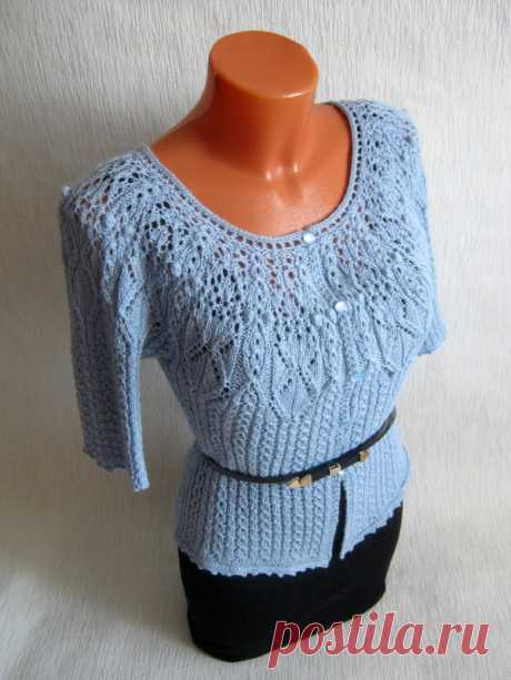 Вязаная кофточка из беби-альпаки "Лиза"