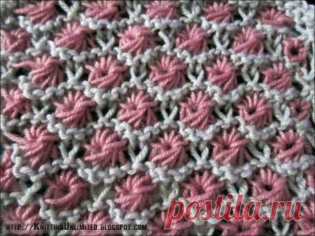 Aster Flower Knitting Stitch - Knitting Unlimited