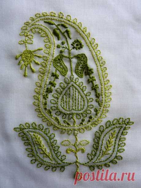 Textile Explorations: Chikan Embroidery finished