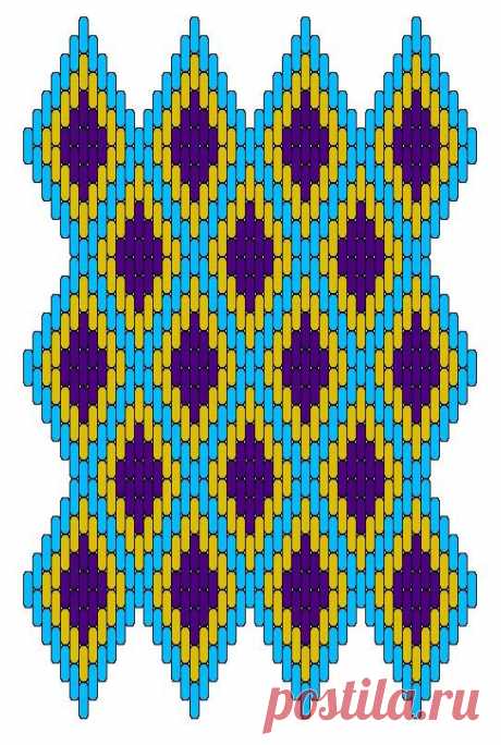 Medieval Arts & Crafts: Brick stitch pattern #6