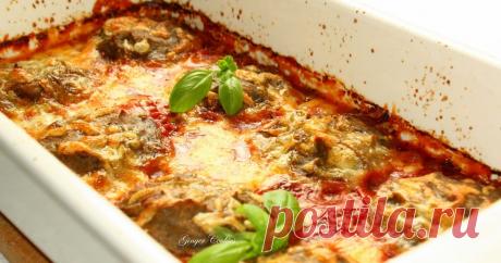 Кюфтенца от патладжан с доматен сос и кашкавал