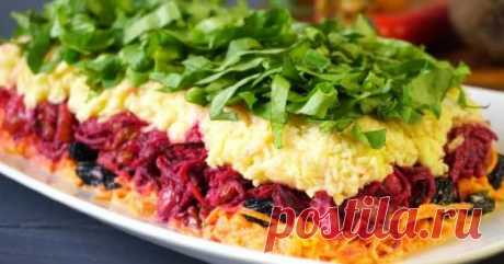 Салат «Дюймовочка» — прекрасный вариант для позднего ужина — Готовим дома