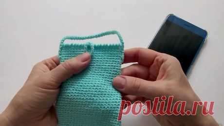 Как связать чехол для телефона крючком Урок 165 How to crochet phone case