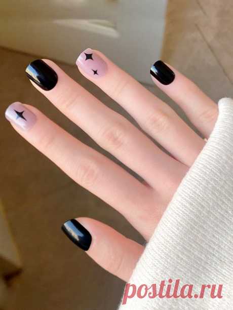 Black  Collar  ABS Graphic Color Nails Embellished   Beauty Tools