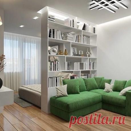How To Create Separation In A Studio Apartment | 2 room studio apartment ideas, Best studio apartment interior design, Bedroom living room combo layout