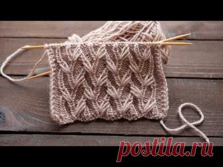 Узор «Веточки» спицами 🍒 «Twigs» knitting pattern