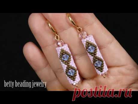 Tubular earring with center bicon beads beautiful and easy tutorial