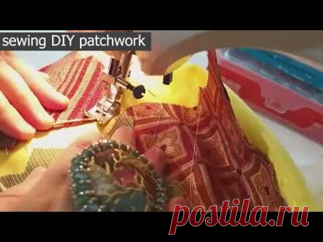 Sewing a patchwork quilt with your own hands in the Moroccan style. DIY Patchwork, Sewing a blanket.