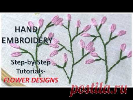 Floral Designs-Hand Embroidery #embroiderydesign #handembroidery
