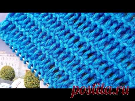 Вяжем базовый, очень стильный узор спицами 🤷‍♀️ knitting pattern.