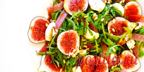 САЛАТ С ИНЖИРОМ И МОЦАРЕЛЛОЙ