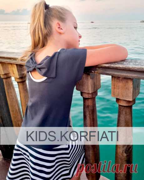 Выкройка платья в морском стиле для девочки от Анастасии Корфиати