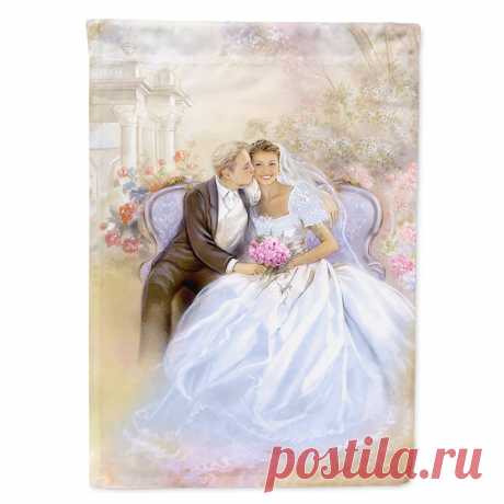 Wedding+Couple+Kiss+2-Sided+Polyester+40+x+28+in.+House+Flag.jpg (800×800)