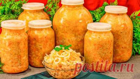Капуста с морковью на зиму рецепт фото пошагово и видео - 1000.menu