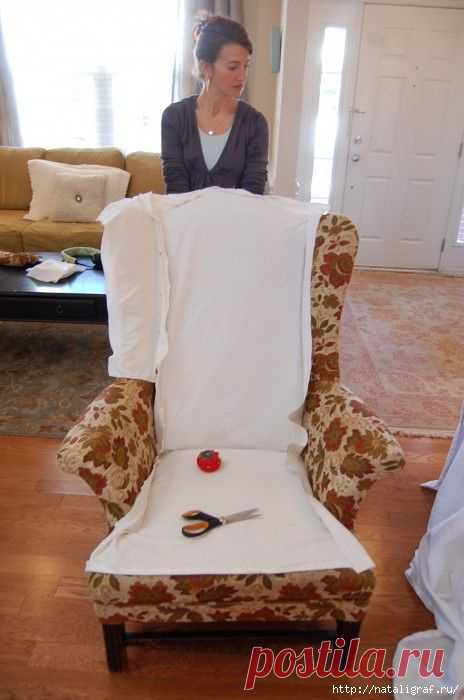 Как обшить кресло и диван другой тканью