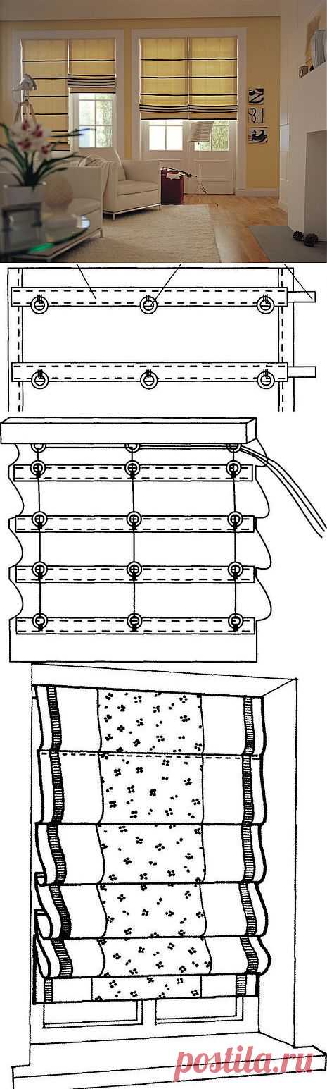 Как сшить римскую штору своими руками | СВОИМИ РУКАМИ
