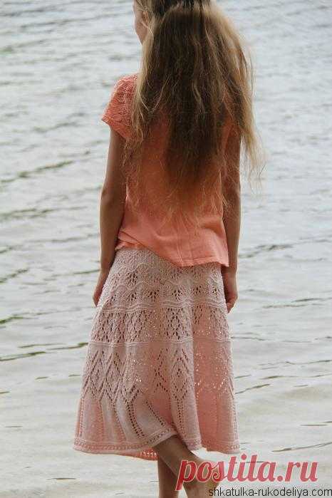 Ажурная юбка спицами Летняя элегантная юбка спицами. Модели спицами для женщин с описанием 