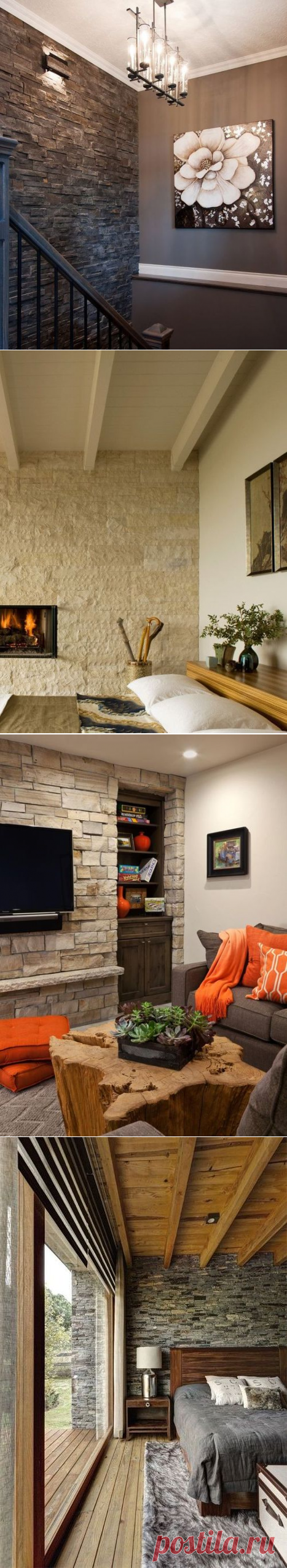Красивые примеры облицовки стен камнем — Мой дом