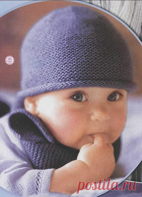 Вязание шапок для детей: Вязаная шапочка для возраста от 0 до 1 года