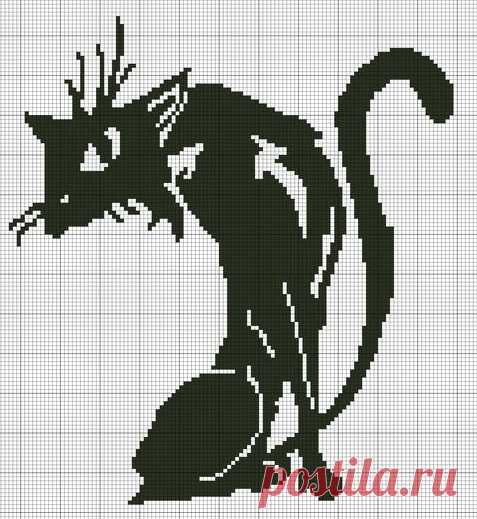 Узор «Кошки» для вязания и вышивки
