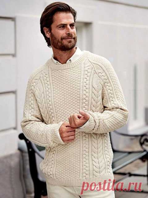 10 мужских пуловера и свитера 52 – 54 размера спицами – схемы вязания с описанием.