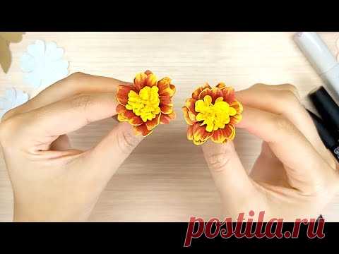 Бархатцы из фоамирана как настоящие (вариант 2) 😍 Цветы своими руками / foamiran marigolds DIY