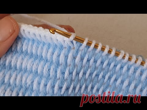 Görünce hemen deneyeceksiniz çok kolay Tunus işi örgü modeli crochet