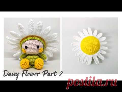 DAISY FLOWER PART 2 | HOW TO CROCHET | AMIGURUMI TUTORIAL