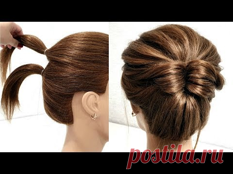 Прическа за 2 минуты на Короткие волосы. ПОШАГОВЫЙ УРОК. Hairstyle in 2 minutes on short hair.