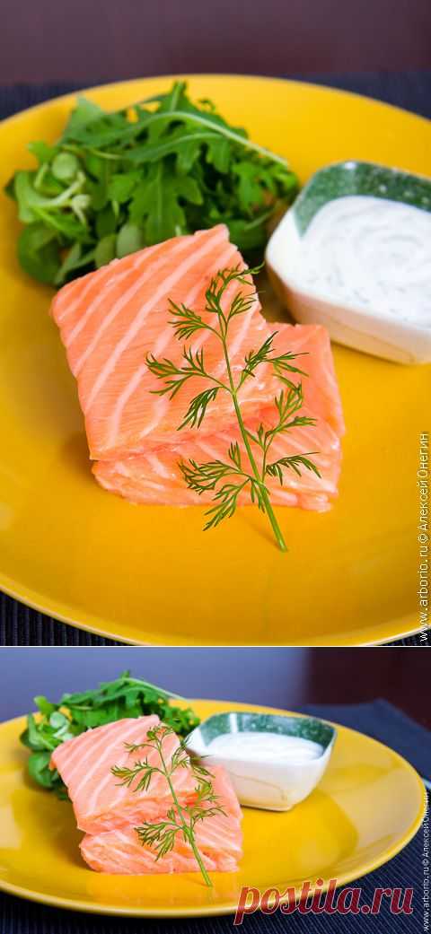 Наполовину приготовленный лосось с лимонно-укропным йогуртом | Кулинарные заметки Алексея Онегина