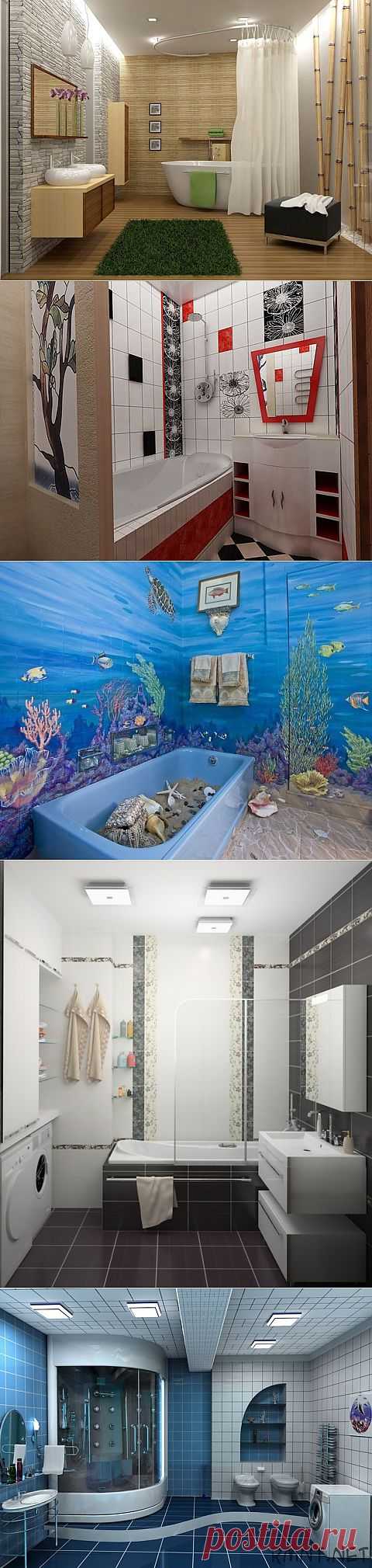 Идеи дизайна ванной комнаты с примерами сантехники..
