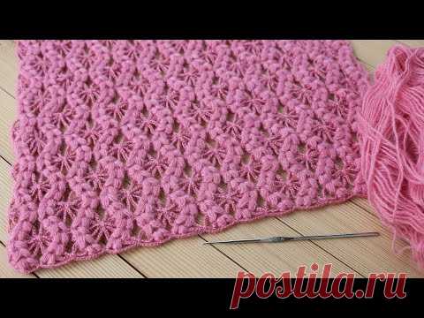 Простой УЗОР крючком КОСИЧКИ вязание мастер-класс СХЕМА вязания Easy to Crochet Tape Lace pattern