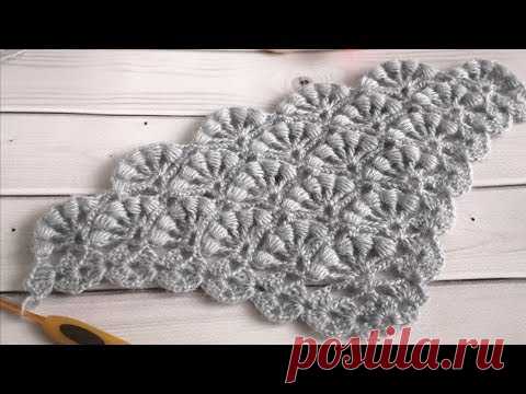 Узор для шали или бактуса//Pattern for shawl and bactus