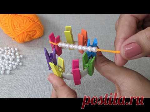 Hand Embroidery Woolen Flower design idea .Amazing Hand Embroidery flower design trick