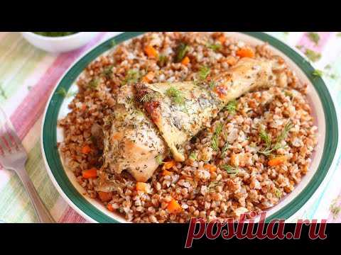 🍛 Гречка с голенью индейки в рукаве (в духовке) — видео рецепт