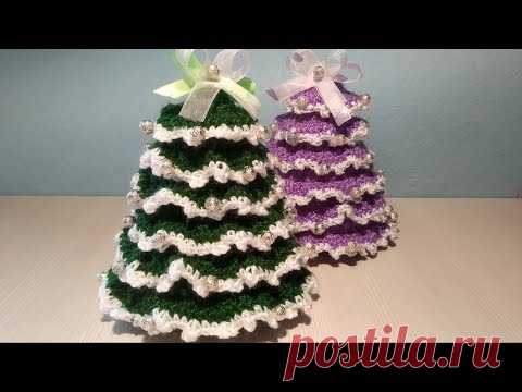 Albero Natale Uncinetto Tutorial 🎄 Christmas tree Crochet - Arbol de Navidad - Arvore de Natal - YouTube