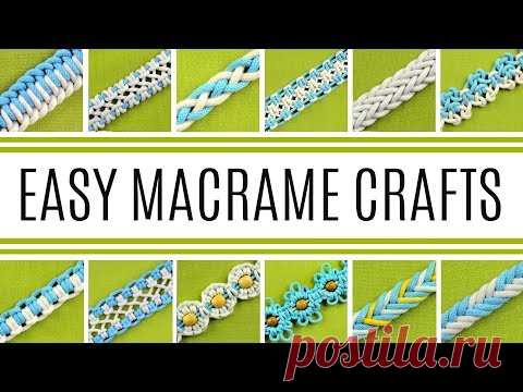 21Easy Macrame Ремесла, узлы, узоры, косы для начинающих и не только