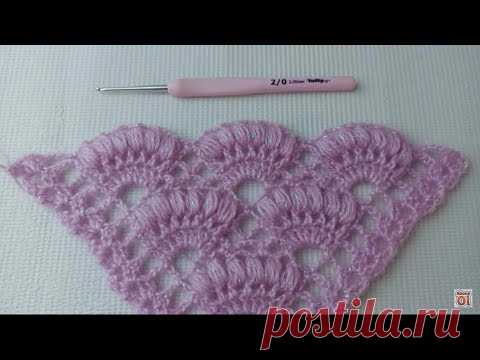ÇOK KOLAY TIĞ İŞİ ÜÇGEN ŞAL MODELİ / Easy Crochet Shawl