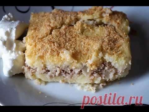 Картофельная запеканка с мясом в духовке как в детском саду/Casserole with potatoes and meat