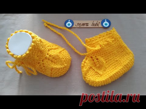 üç yapraklı dikişsiz bebek patik yapılışı  #baby #knitting #crochet